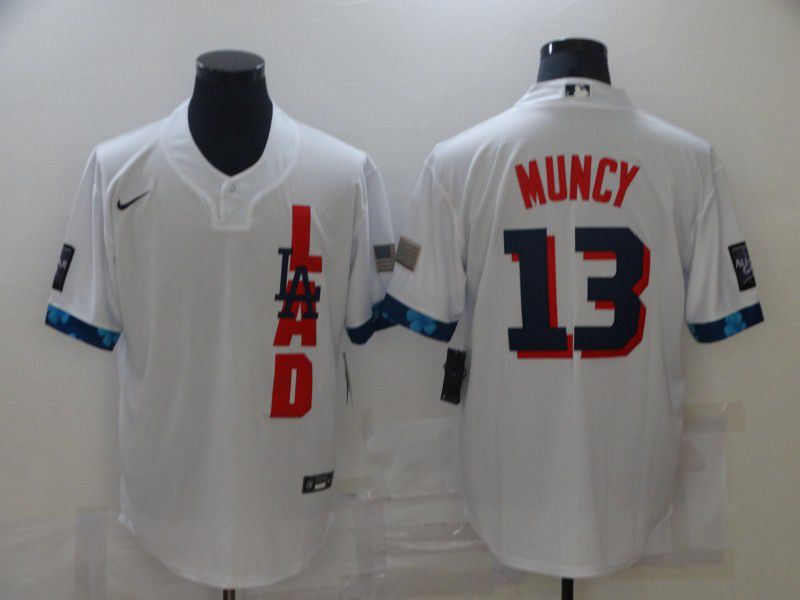 Men Los Angeles Dodgers 13 Muncy White 2021 All Star Game Nike MLB Jersey